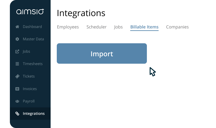 Import data such as Customers, Vendors, Employees, Projects, and Items from Sage Intacct