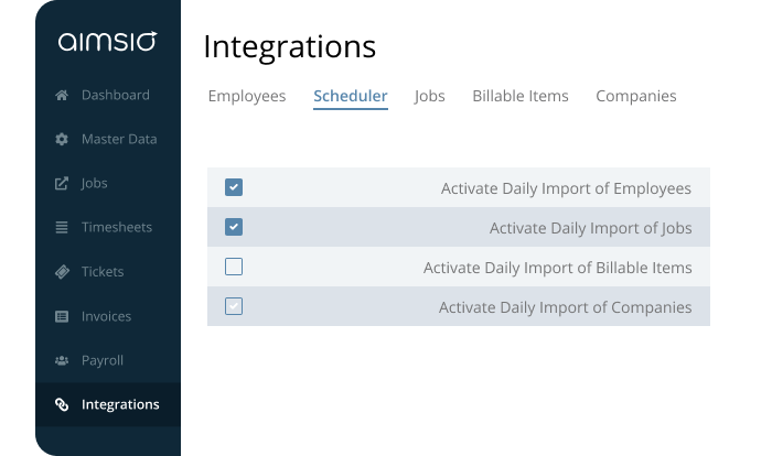 Schedule your data to be imported in the future