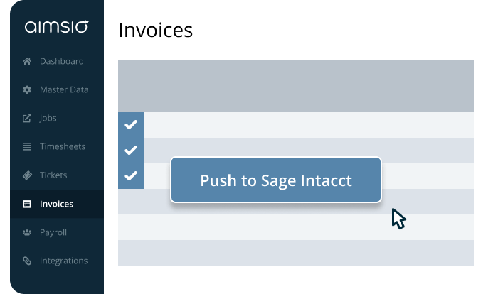 Push your invoices to Sage Intacct